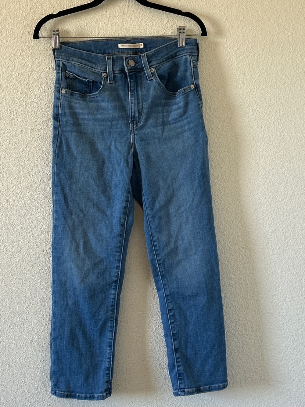 Levi’s 724 High Rise straight Ankle Jeans Women’s 28 Blue rockabilly